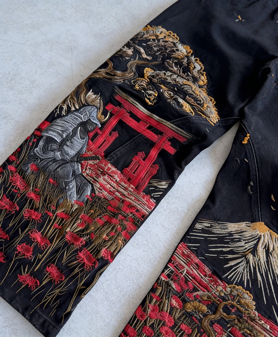 Jean Denim "Heritage Japonais" – Broderies Artisanales Édition Limitée – Image 6