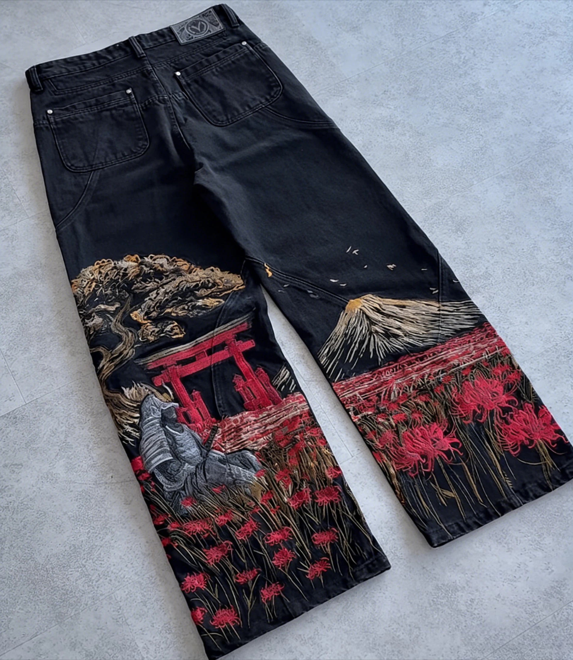 Jean Denim "Heritage Japonais" – Broderies Artisanales Édition Limitée – Image 3