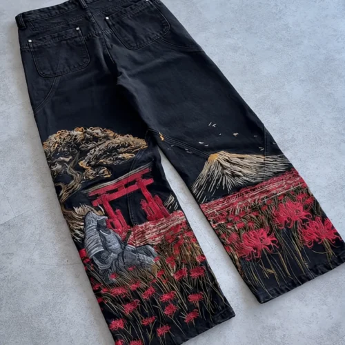 Jean Denim "Heritage Japonais" – Broderies Artisanales Édition Limitée